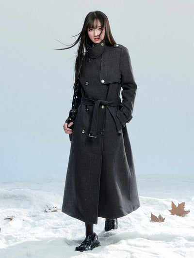 Retro Classic Lapel Long Coat FRA0472