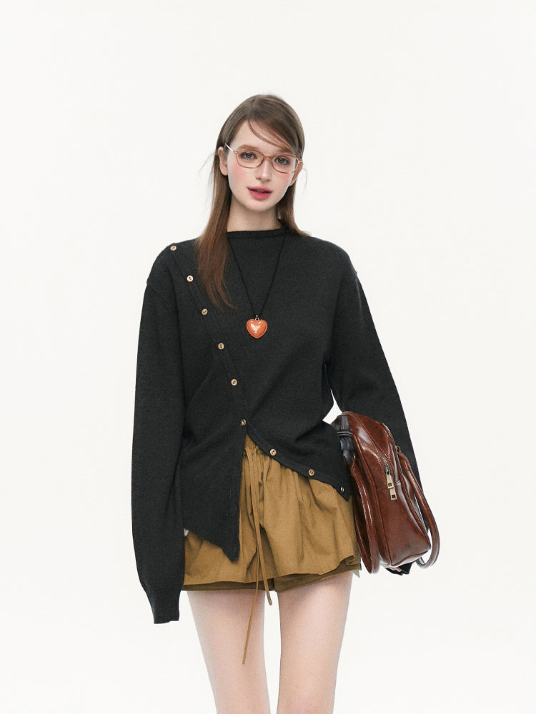 Patchwork Irregular Long-sleeved Sweater SPE0071
