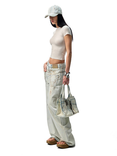 Wide-leg Scimitar Jeans JIN0016