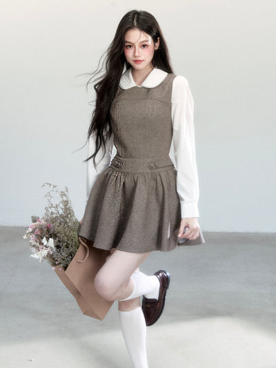 Retro-style Peter Pan Collar Blouse FRA0449