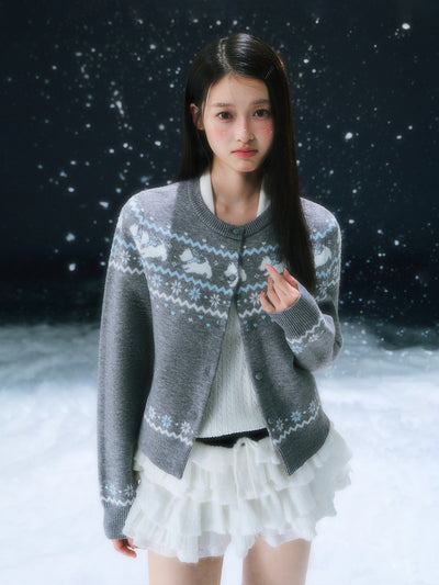 Nordic Design Jacquard Knit Cardigan WEE0106