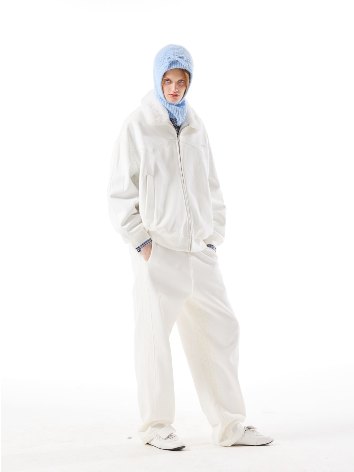 Patchwork Fleece Sweatpants AOA0020