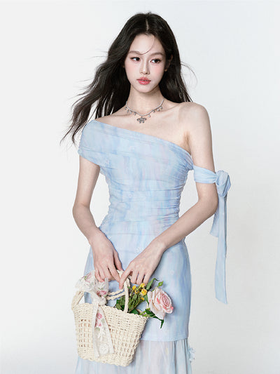 Romantic Gradient Off-shoulder Dress FRA0375