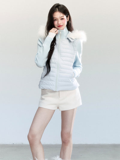 Fur Collar Hooded Down Jacket FRA0453