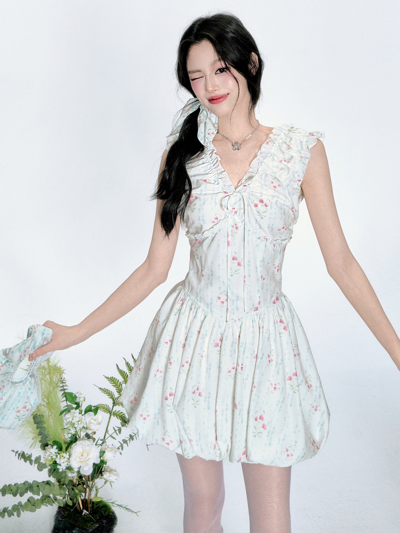 Platycodon Floral Dress FRA0358