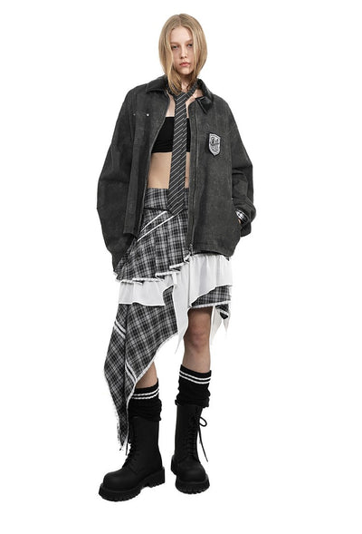 Workwear Leather Collar Jacket ANY0082
