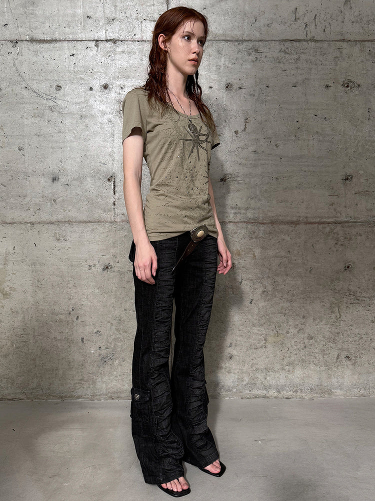 Western Print Diamond T-shirt DOU0118