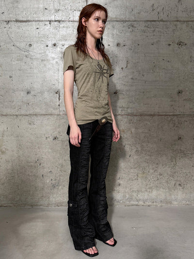 Western Print Diamond T-shirt DOU0118