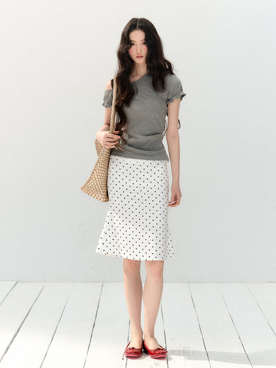 Short-sleeved Waist Slim T-shirt SHI0140