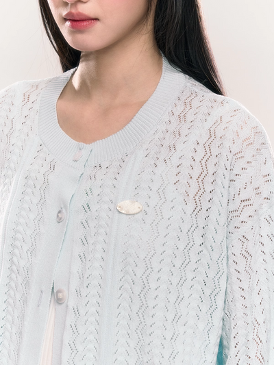 Lace Ruffled Knitted Cardigan NTO0208