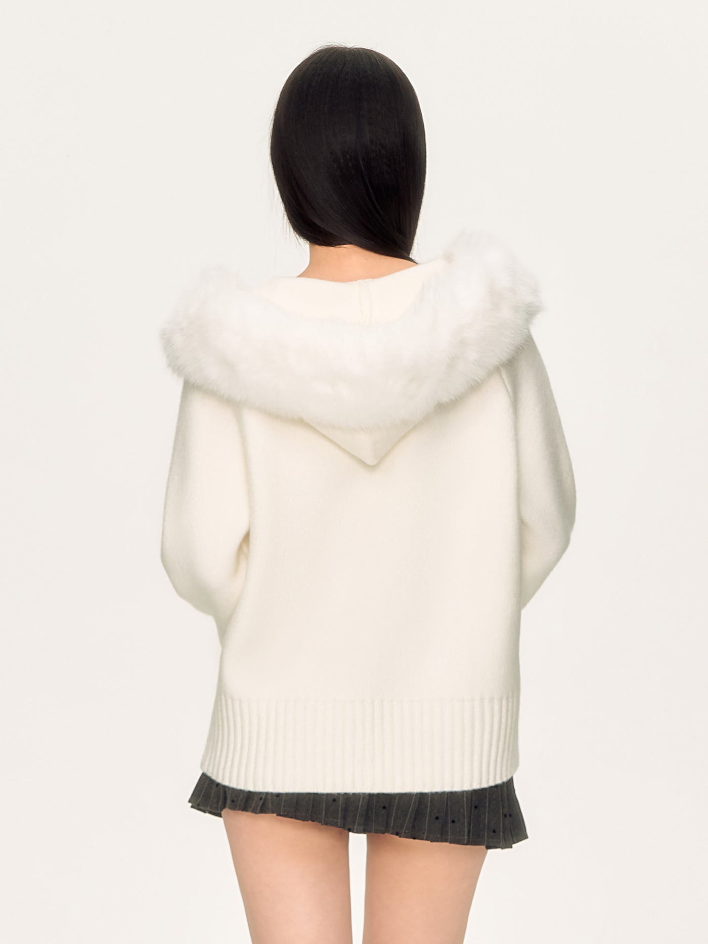 Soft Hooded Knitted Cardigan WEE0061