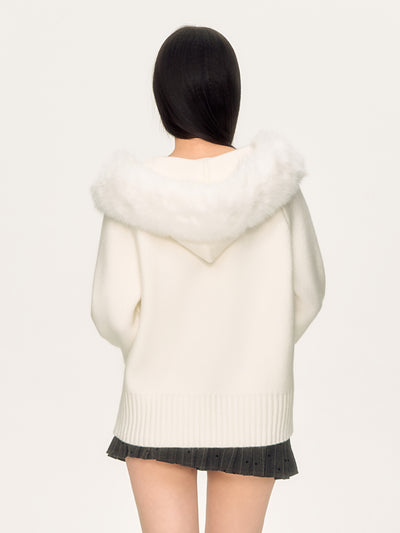 Soft Hooded Knitted Cardigan WEE0061