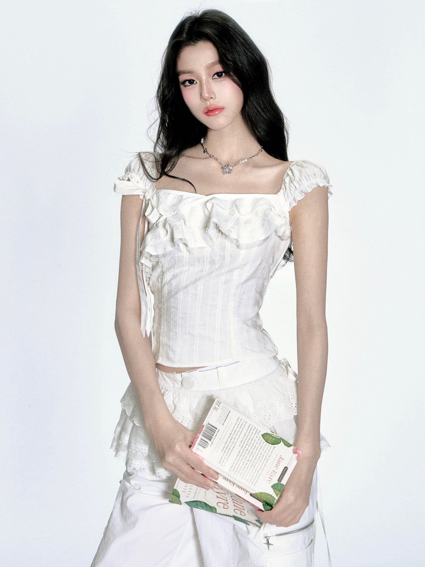 Lace Off-shoulder Shirt FRA0346