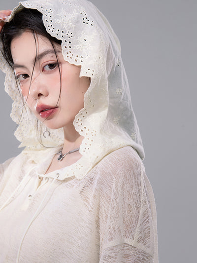 See-through Cardigan+Shorts COT0258