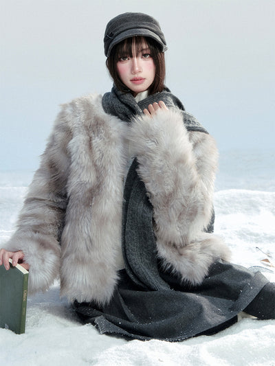 Fluffy Eco-friendly Fur Coat FRA0470