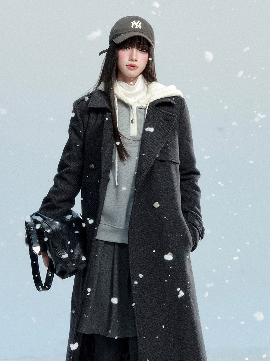 Retro Classic Lapel Long Coat FRA0472