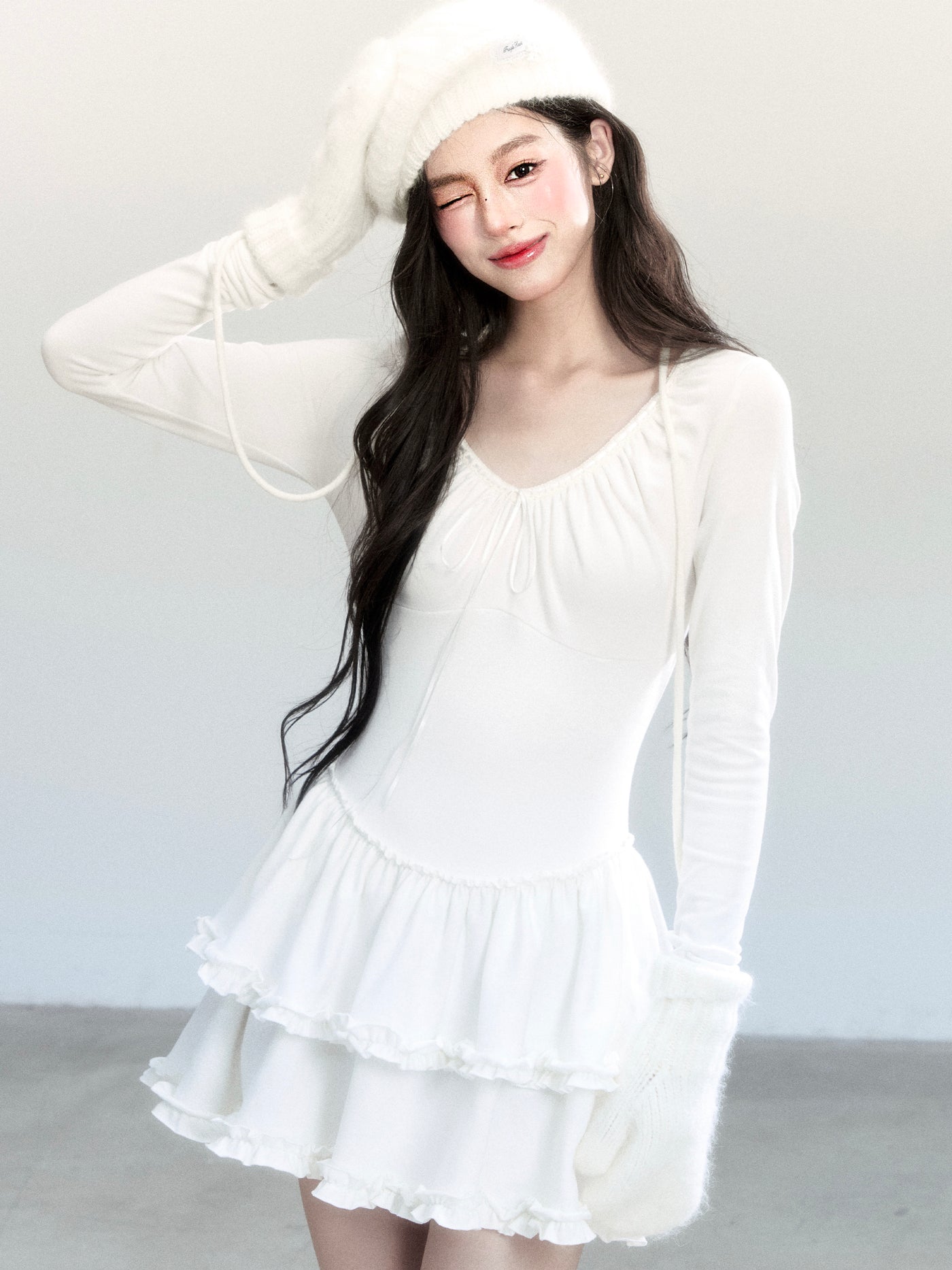 Ballet Style V-Neck Cake Dress FRA0445