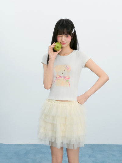 Mesh Lace Cake Puffy Skirt NTO0215