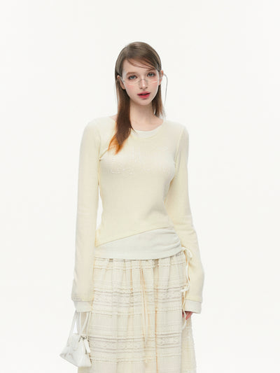 Diamond Fake Two-piece Stitching Sweater SPE0070