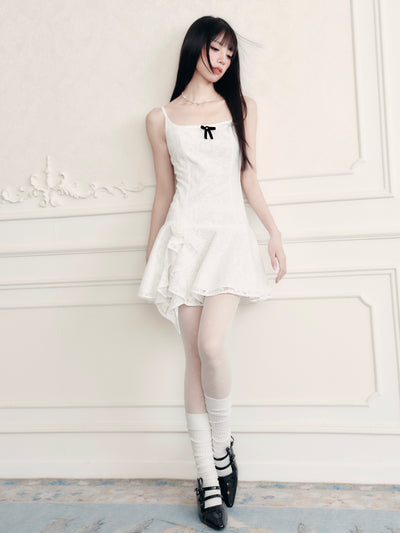 Lace Suspender Bow Dress FRA0427