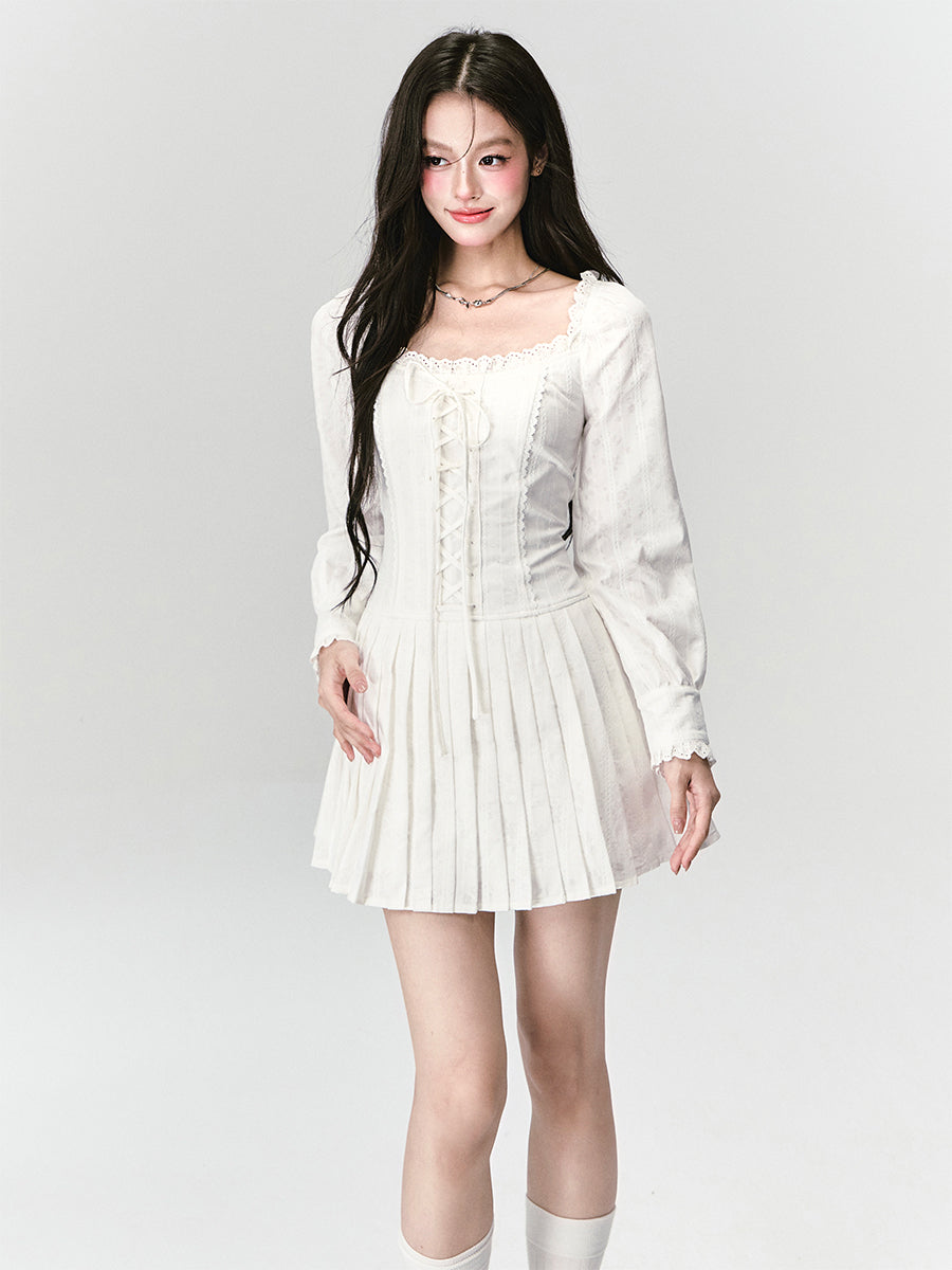 Puff Sleeve Lace Princess Dress FRA0428