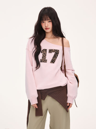 Leopard Print Digital Patchwork Sweatshirt WEE0065