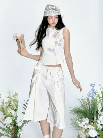 Bow Tie Cropped Pants FRA0371