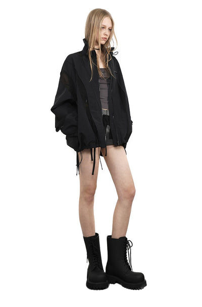 Black Stand Collar Jacket ANY0085