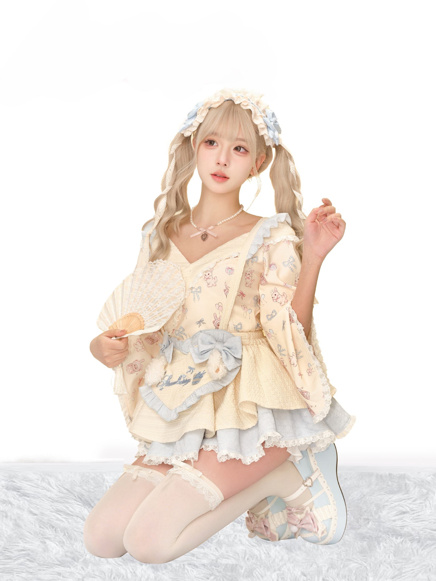 Yellow Kimono Top/Suspender Cake Skirt SER0140