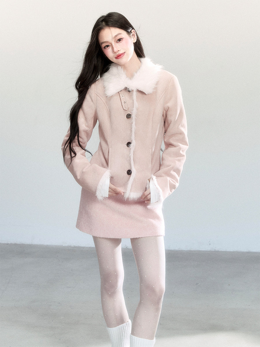 Suede Fur Plush Jacket FRA0447