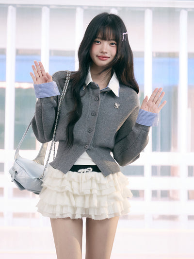 Fake Two-Piece Shirt Collar Sweater WEE0075