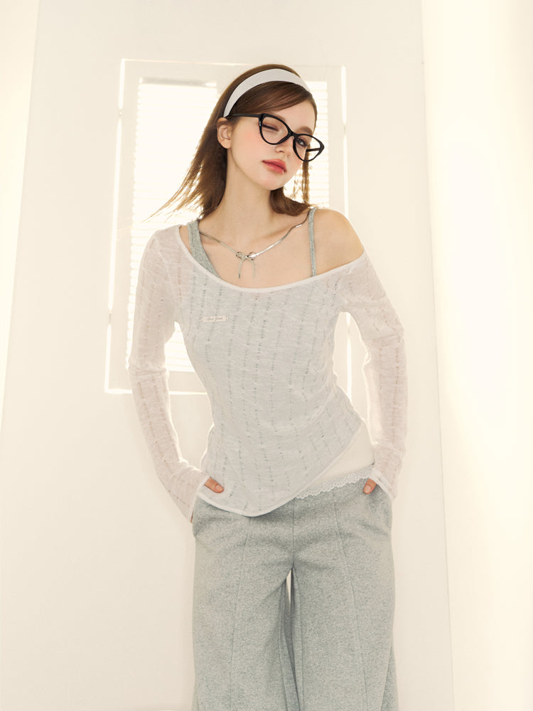 Fake Two-piece Irregular Sweater SPE0053