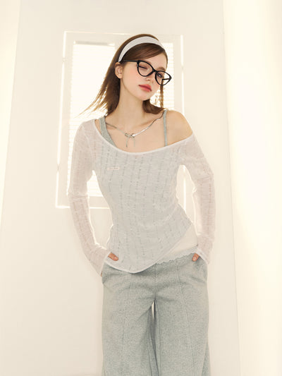 Fake Two-piece Irregular Sweater SPE0053