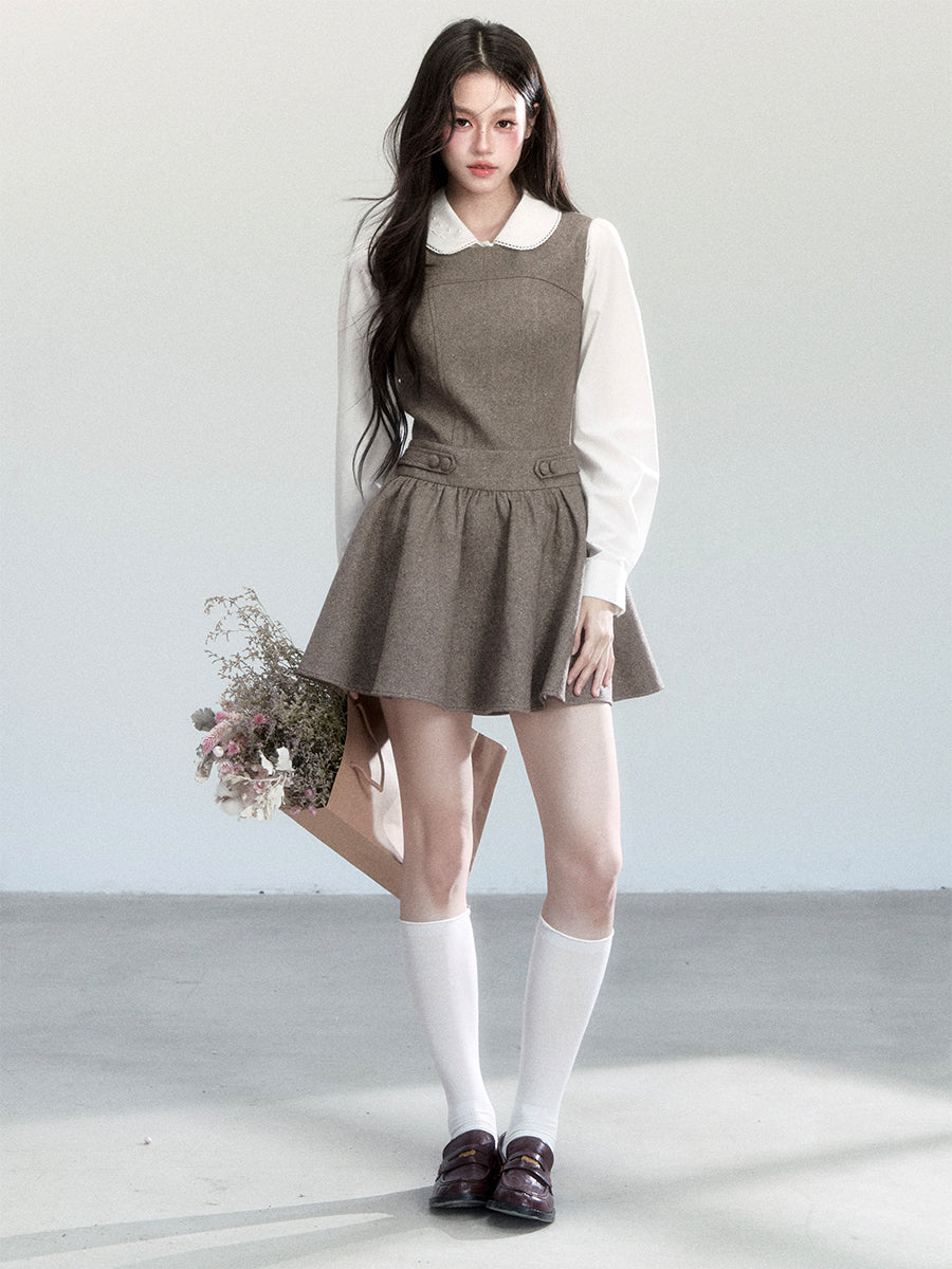 Doll Collar Shirt/Vest Dress FRA0446