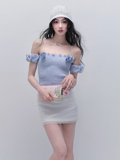Blueberry Cake One Shoulder Top FRA0336