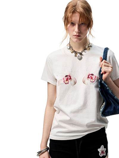 Print Loose Short-Sleeve T-Shirt JIN0003