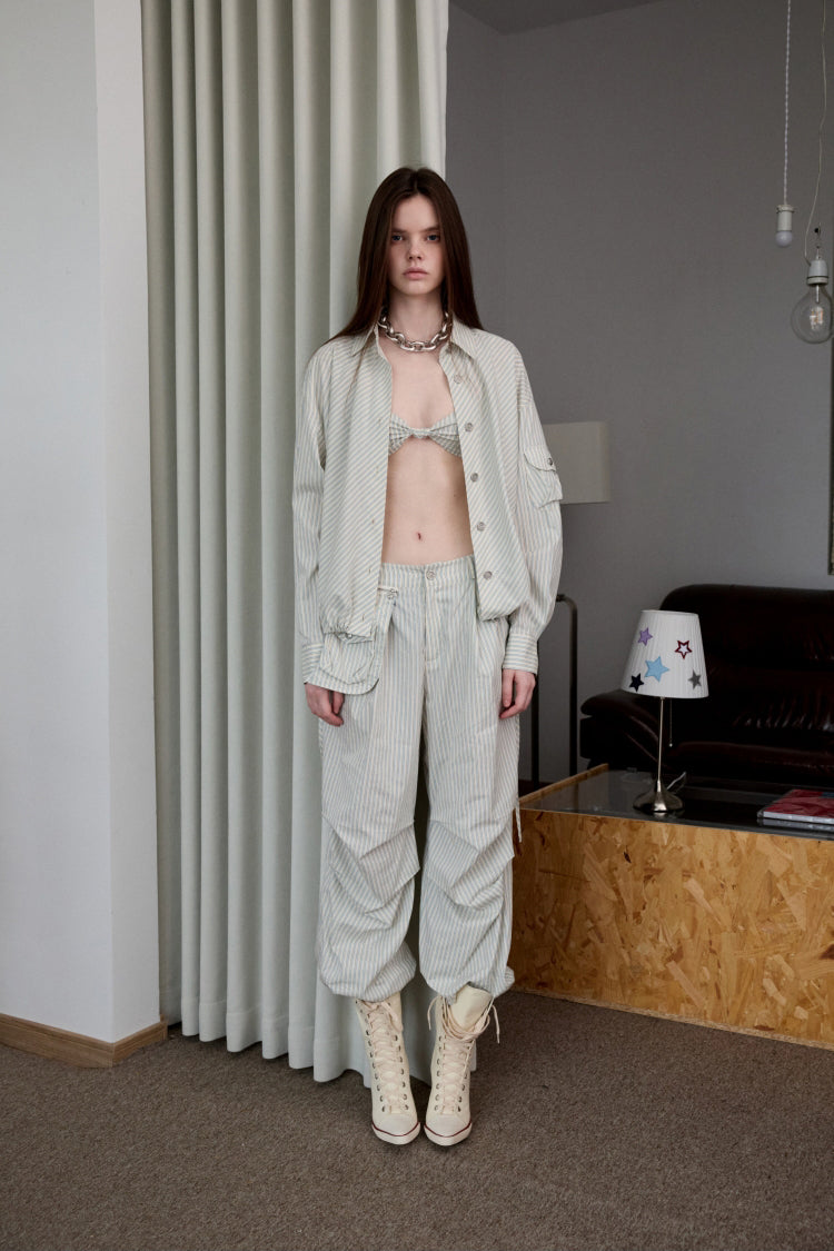 Striped Loose Shirt/Underwear JIN0038