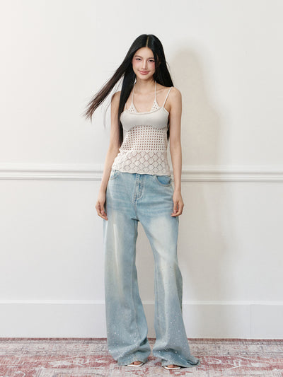 Fake Two-piece Hollow Camisole AGM0177