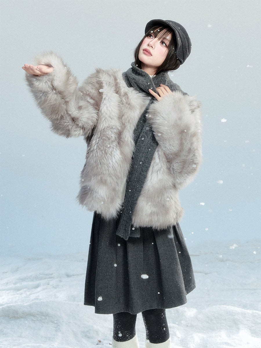 Fluffy Eco-friendly Fur Coat FRA0470