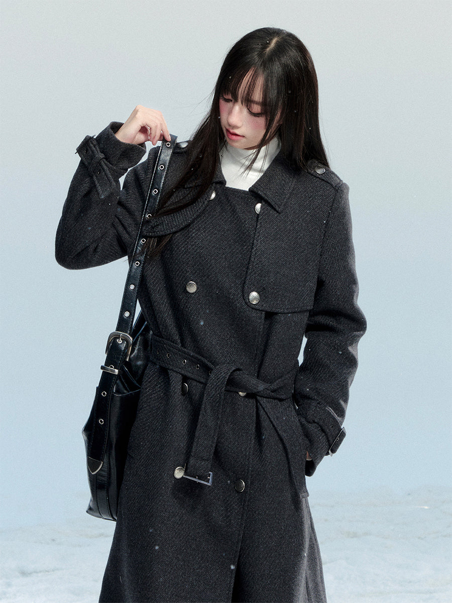 Retro Classic Lapel Long Coat FRA0472