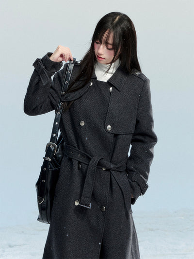 Retro Classic Lapel Long Coat FRA0472