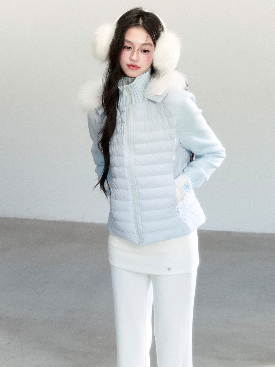 Fur Collar Hooded Down Jacket FRA0453