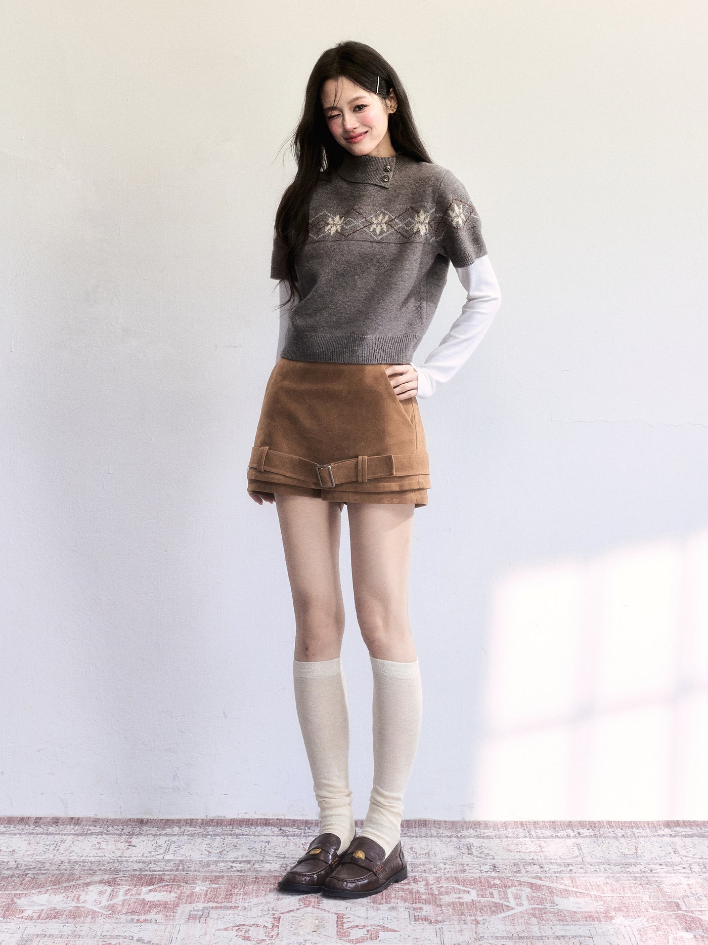 Retro Suede Versatile Shorts FRA0499