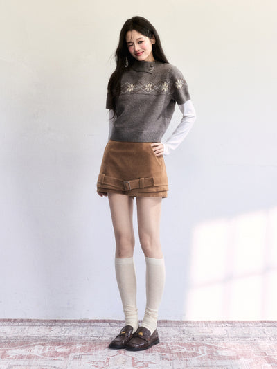 Retro Suede Versatile Shorts FRA0499