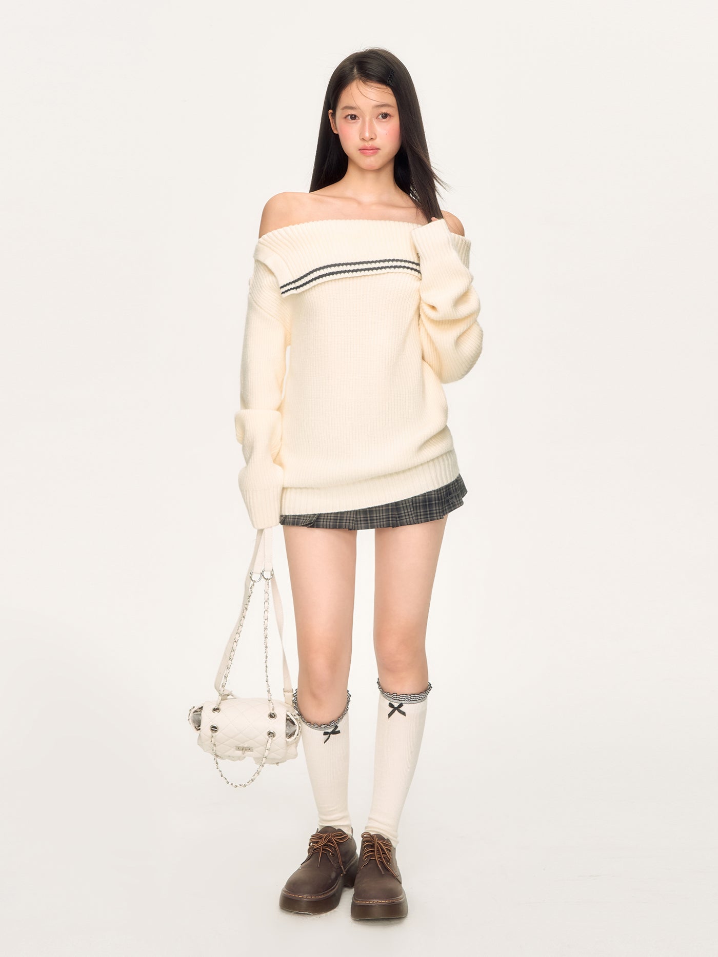 Off-shoulder Loose Style Sweater WEE0062