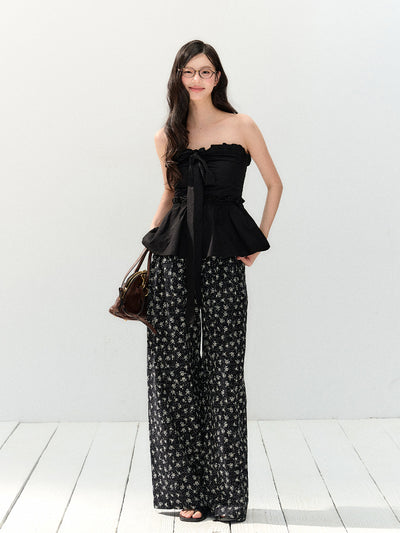 Black Slim-fit Tube Top SHI0154