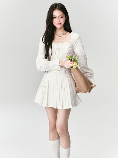 Puff Sleeve Lace Princess Dress FRA0428
