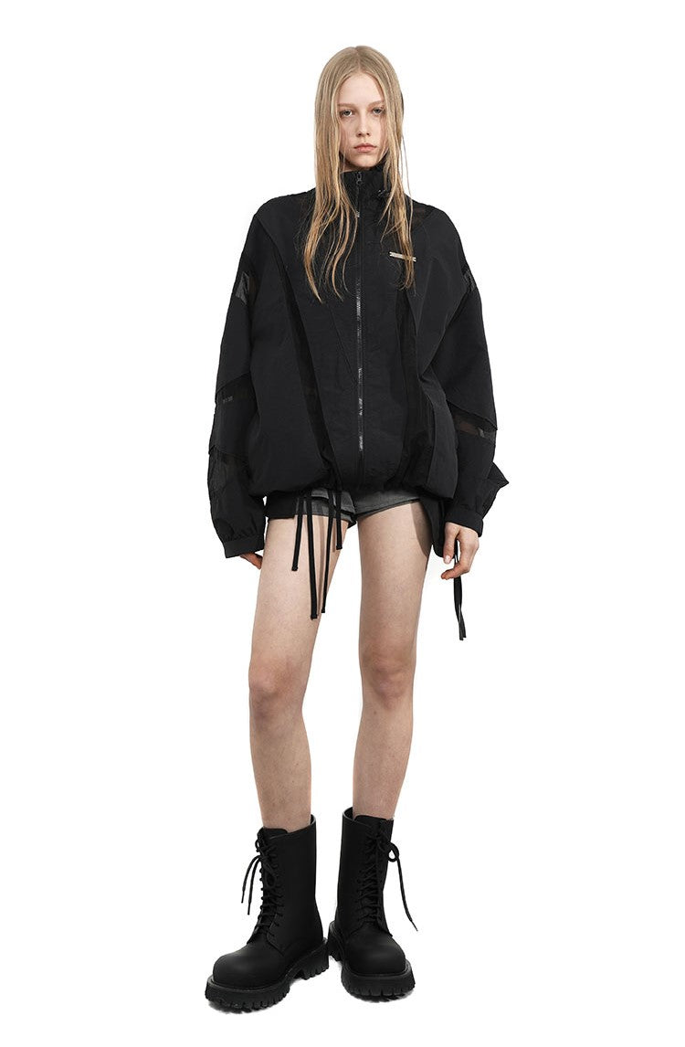 Black Stand Collar Jacket ANY0085