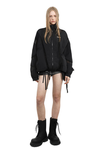 Black Stand Collar Jacket ANY0085