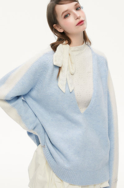 V-neck Loose Pullover Sweater SPE0082